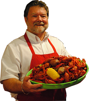 Larry Serving Crabs