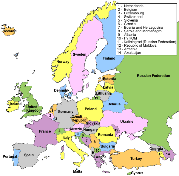 europe map